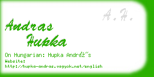 andras hupka business card